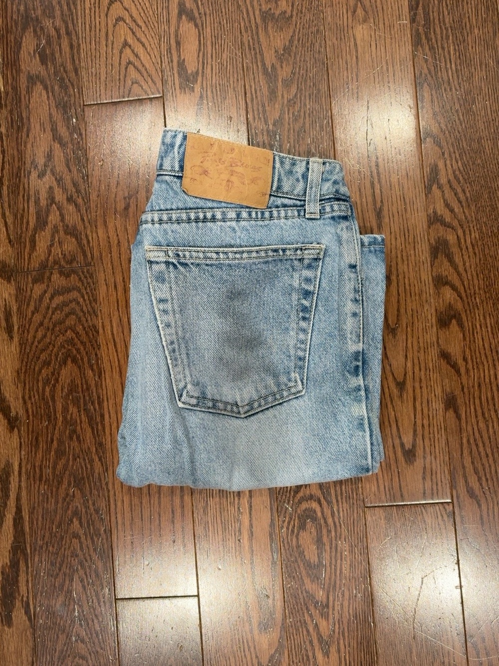 {Paris Blues} Vintage light-wash flare-leg jeans, 7